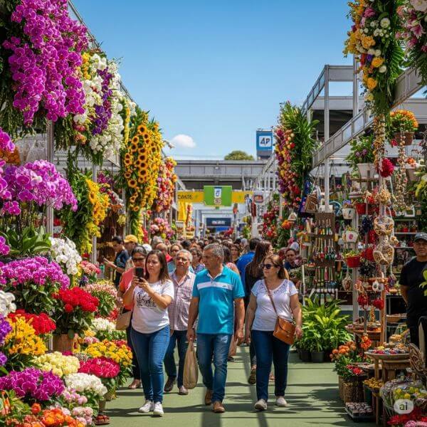 exposicao-flores-jardinagem-banheiro-quimico